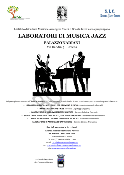 laboratori di musica jazz palazzo nadiani - ASP Cesena