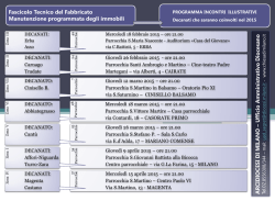 Il calendario degli incontri