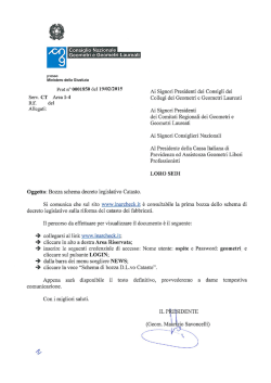 13““ “o “001850 del 19` 02” 2015 Ai Signori Presidenti dei