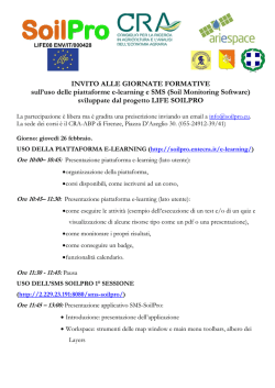 INVITO ALLE GIORNATE FORMATIVE sull`uso delle