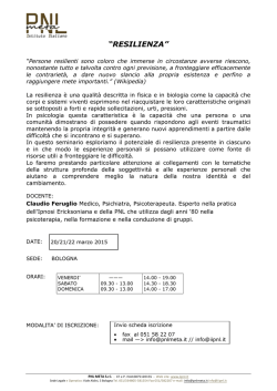 Seminario “Resilienza