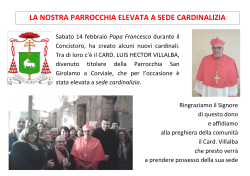 poster cardinale - S. Girolamo a Corviale