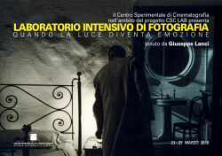 Informazioni e modalit&agrave; di iscrizione CSC LAB