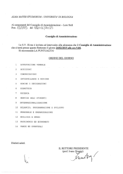 che si terrà presso questo Rettorato il giorno 2410212015 alle ore
