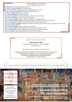 Programma economi - Chiesa Cattolica Italiana