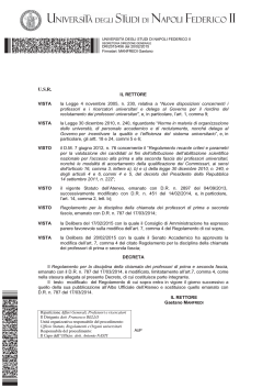 DR/2015/456 del 20/02/2015 - Università degli Studi di Napoli