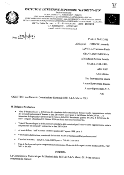 Insediamento Commissione Elettorale RSU 3-4