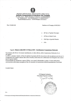 Insediamento della Commissione Elettorale