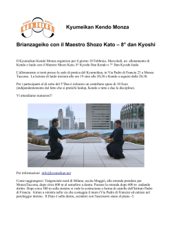 Kyumeikan Kendo Monza Brianzageiko con il Maestro Shozo Kato
