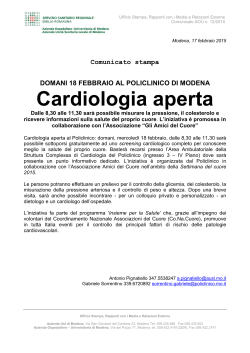 Cardiologia aperta - Policlinico di Modena