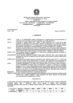 Domante Donatella Paola - Inserimento a pettine graduatoria a.s.