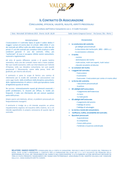 il contratto di assicurazione - Valor Plus: Formazione Professionale
