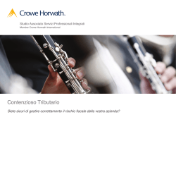 Contenzioso Tributario - Crowe Horwath International