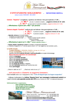 Convenzione Ministero della Difesa