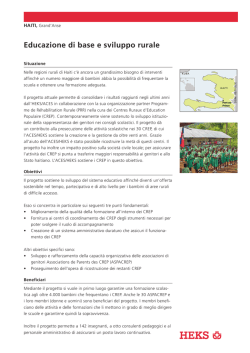 Educazione di base e sviluppo rurale