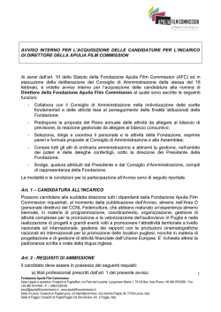 Avviso interno - Apulia Film Commission