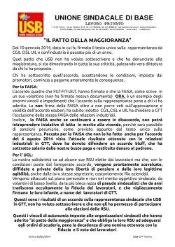 “IL PATTO DELLA MAGGIORANZA” - Blog "Lavoratori GTT Torino"