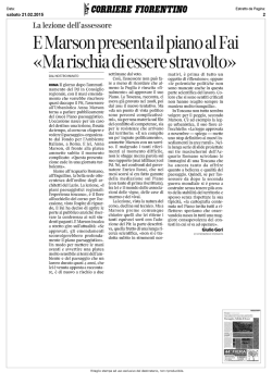 E Marson presenta il piano al Fai - Rete dei Comitati per la difesa