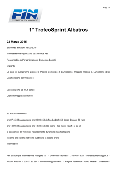 1° TrofeoSprint Albatros