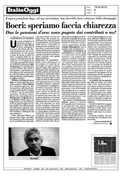 Boeri: speriamo faccia chiarezza