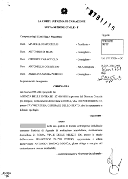 Corte di Cassazione, sez. VI, ordinanza 12/02/2015, n. 2781