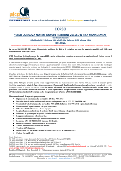 AICQ ER Nuova ISO9001 2015 e il Risk Management