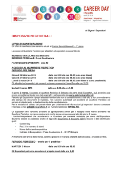 Disposizioni generali per espositori