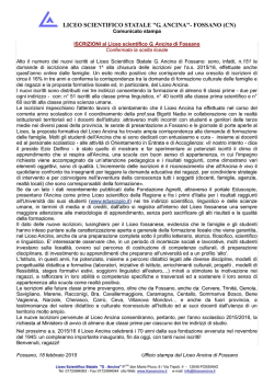 Iscrizioni a.s. 2015-2016 - Liceo Scientifico Statale "G. Ancina"