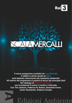 Il nuovo programma condotto da Luca Mercalli