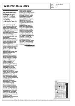 Milleproroghe, per 40 anni in Sicilia evitato il dissesto