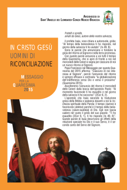 IN CRISTO GES&Ugrave; UOMINI DI RICONCILIAZIONE IN CRISTO GES&Ugrave;