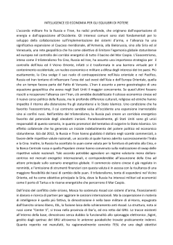 Articolo - Centro Studi Strategici Carlo De Cristoforis