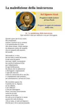 La maledizione della insicurezza