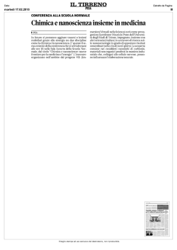 Il Tirreno 17 febbraio 2015