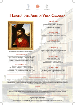 I Luned&igrave; deLL `Arte dI VILLA CAgnoLA