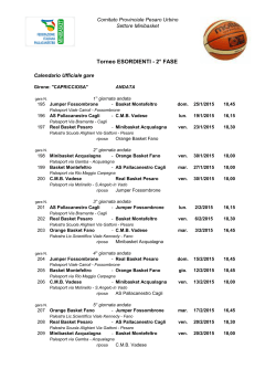 Campionato Provinciale Esordienti 2^ Fase girone capricciosa