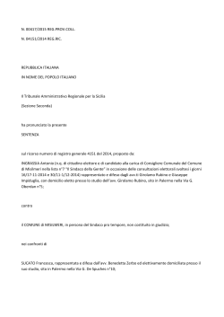 pdf La sentenza 417/2015 del Tar Palermo - Enti Locali