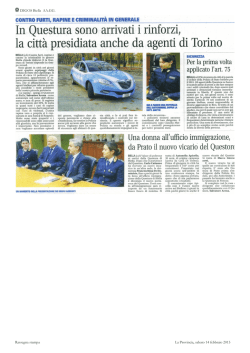 DIGOS Biella AA.GG. Rassegna stampa La