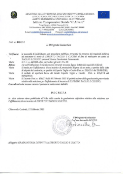Graduatoria Definitiva Taglio e Cucito