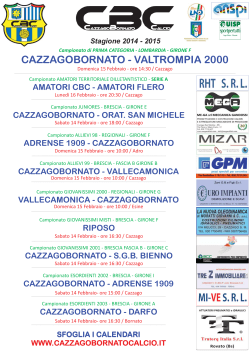 Locandina… - CazzagoBornato Calcio