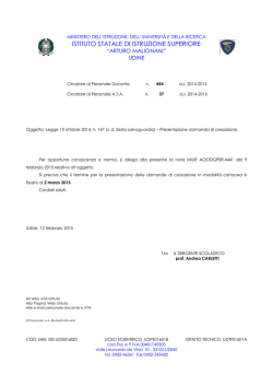 ISTITUTO STATALE DI ISTRUZIONE SUPERIORE
