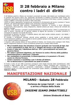 28 febbraio comunicato - Unione Sindacale di Base