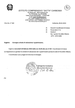 ISTITUTO COMPRENSIVO "SA TTA &rdquo; CARBONIA `