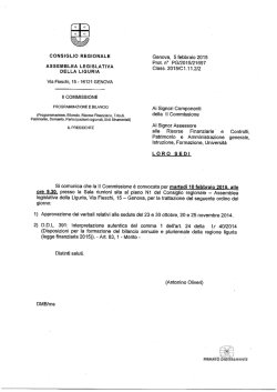 II^ Commissione bilancio del 10 febbraio