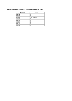 Diritto dell`Unione Europea &ndash; Appello del 9 febbraio 2015