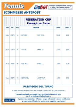 Tennis Passaggio Turno Federation Cup