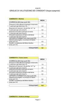 GRIGLIE DI VALUTAZIONE DEI CANDIDATI (lingua spagnola)