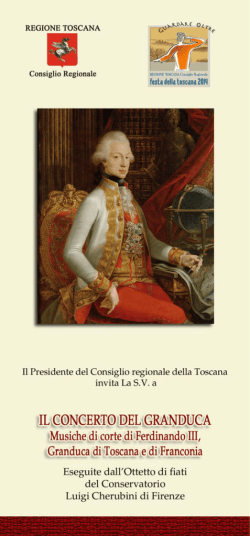 Il concerto del Granduca. Musiche di corte di Ferdinando III