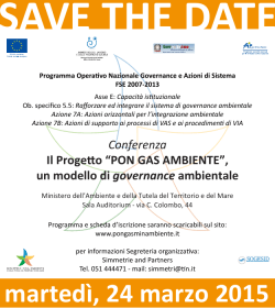 Save the date - Ministero dell`Ambiente