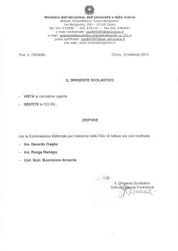disposizione - Istituto Comprensivo Como Borgovico